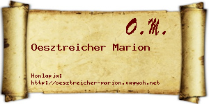 Oesztreicher Marion névjegykártya